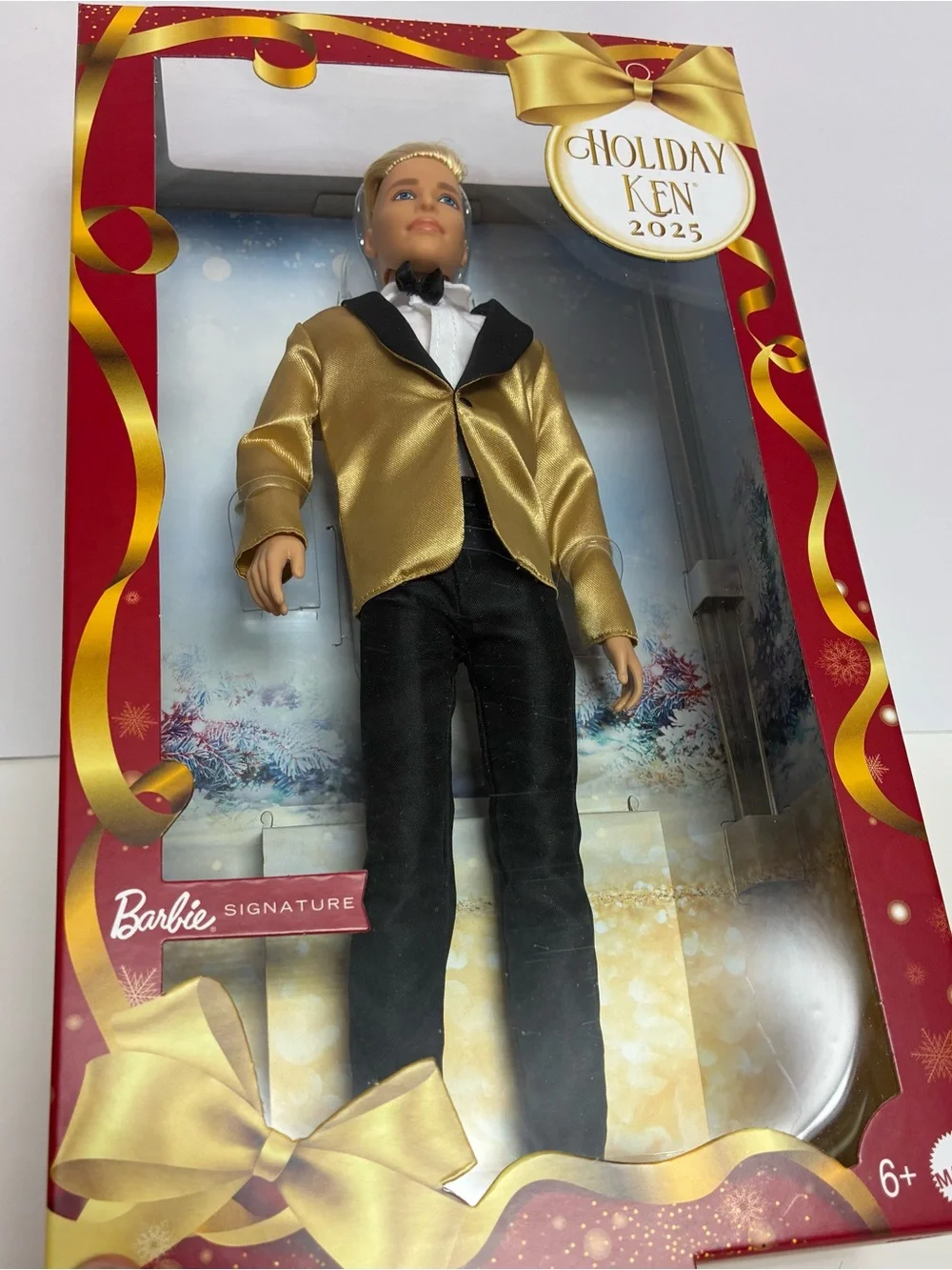 Barbie Signature 2025 Holiday Blonde Ken Collectible Fashion Doll NEW w/ Shipper